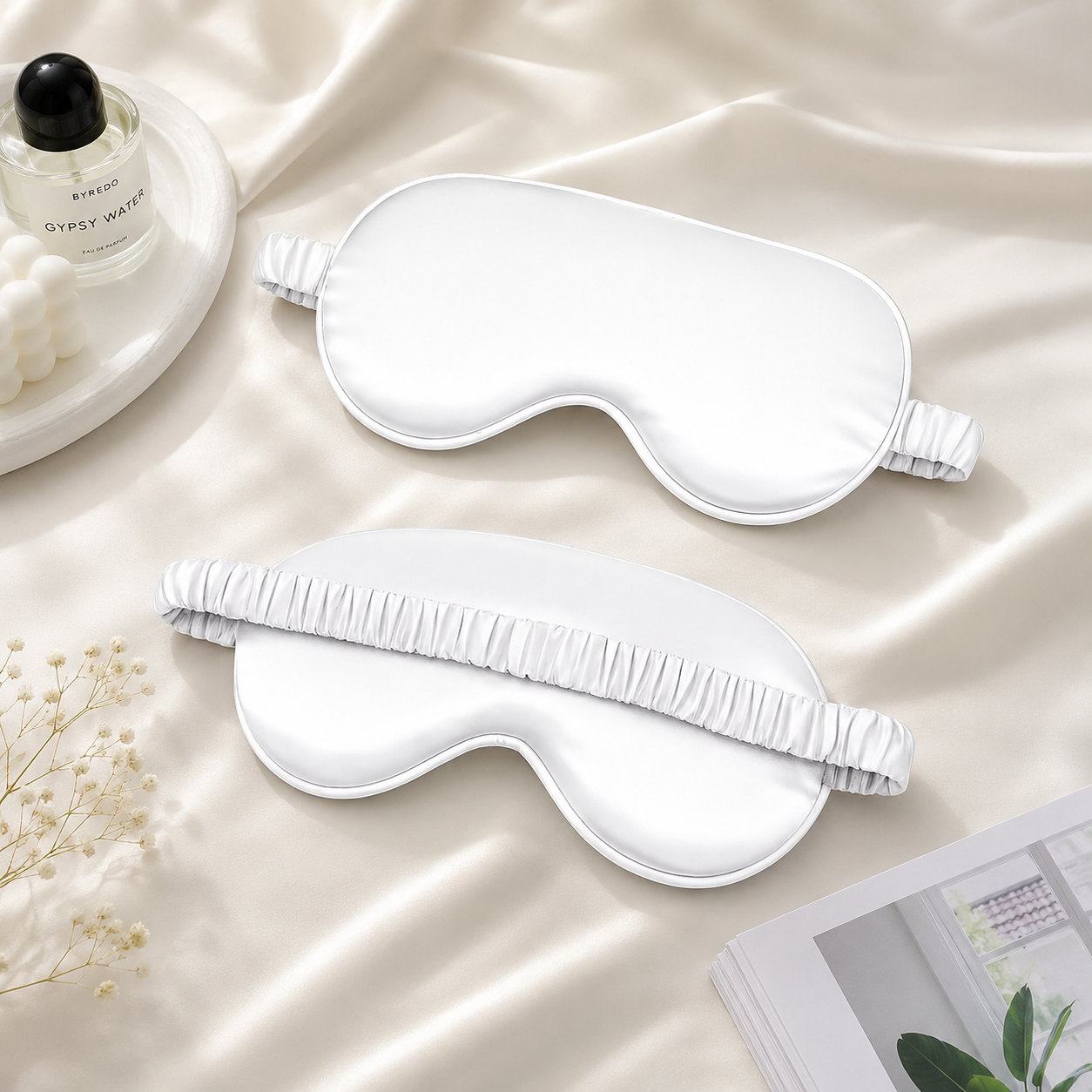 Masque de Sommeil en Satin Premium – Nuit Douce & Relaxante