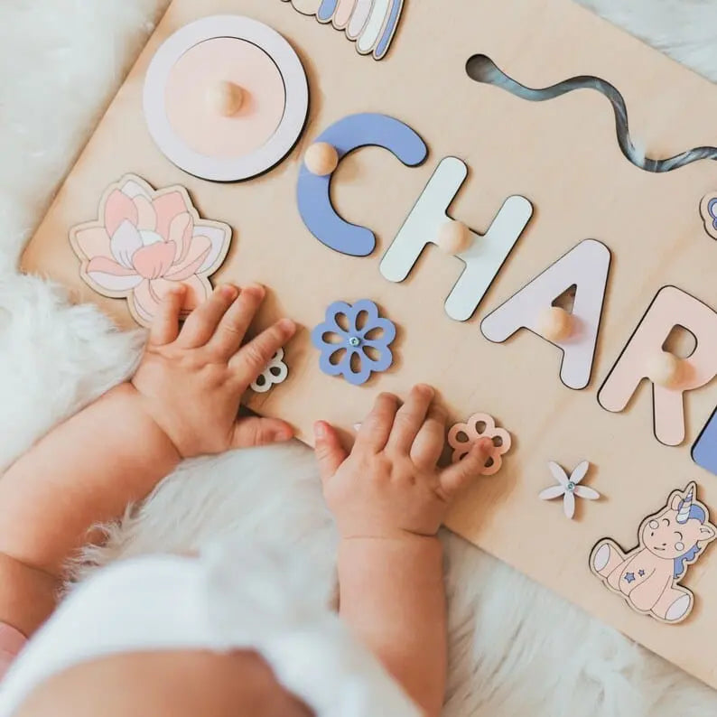 Puzzle Personnalisé avec Prénom en Bois – Cadeau Unique pour Enfant