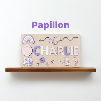 Puzzle Personnalisé avec Prénom en Bois – Cadeau Unique pour Enfant