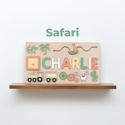 Puzzle Personnalisé avec Prénom en Bois – Cadeau Unique pour Enfant