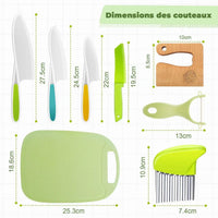 Ensemble de cuisine Montessori pour enfants (13 pièces) : pour cuisiner de manière ludique, sûre et facile !