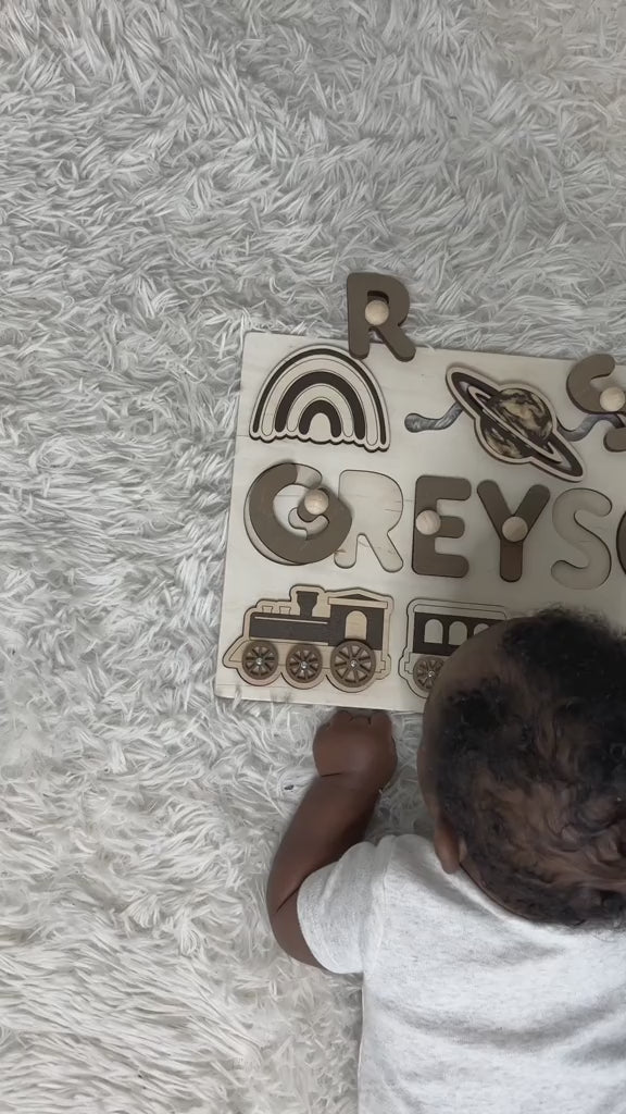 Puzzle Personnalisé avec Prénom en Bois – Cadeau Unique pour Enfant video