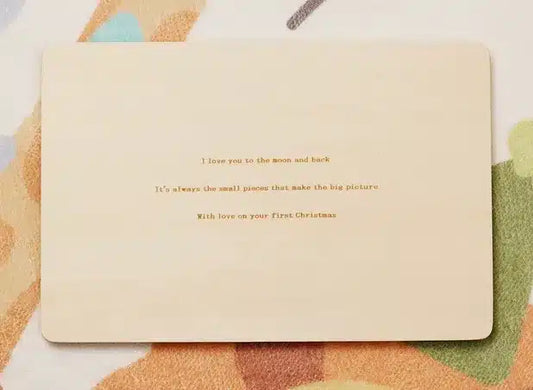 Message gravé au dos du puzzle